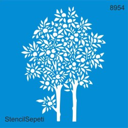Ağaç Deseni - Stencil Şablon - StencilSepeti