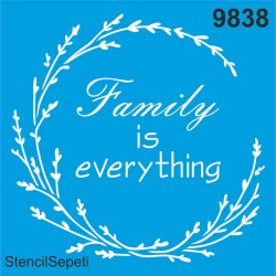 Aile Gibisi Yok - Stencil Boyama Şablonu - StencilSepeti