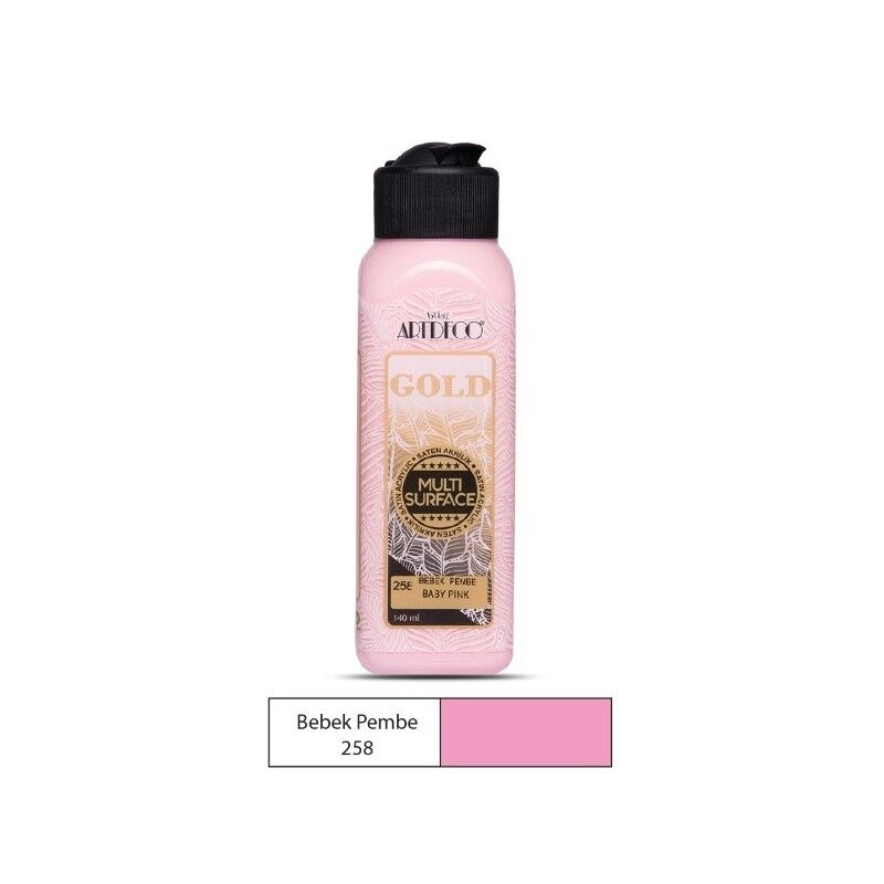 Artdeco MultiSurface Akrilik Boya 140ml Bebek Pembe 258 - 1