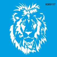 Aslan Duvar Deseni - Stencil Boyama Şablonu - StencilSepeti