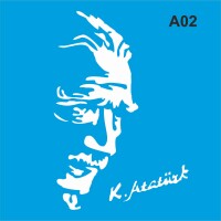 Atatürk - Stencil Boyama Şablonu - StencilSepeti