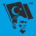 Atatürk - Stencil Boyama Şablonu - 2