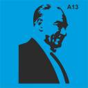 Atatürk - Stencil Boyama Şablonu - 2