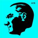 Atatürk - Stencil Boyama Şablonu - 2