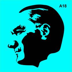 Atatürk - Stencil Boyama Şablonu - 3