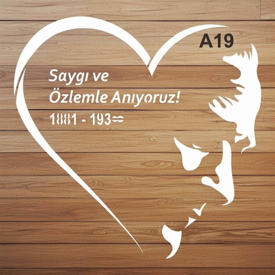 Atatürk - Stencil Boyama Şablonu - 3