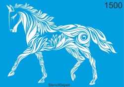 Atlı Zen Deseni - Stencil Boyama Şablonu - StencilSepeti