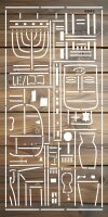 Aztek Duvar Deseni - Stencil Boyama Şablonu - 2