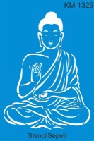 Buda Duvar Deseni - Stencil Desen Şablonu - StencilSepeti