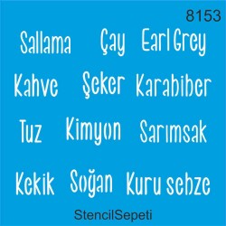 Çay Kahve Tuz - StencilSepeti