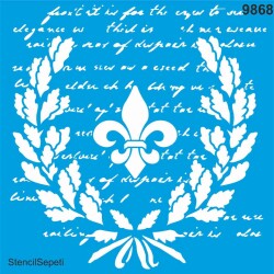 Çelenkli Mektup - Stencil Desen Şablonu - StencilSepeti