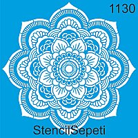 Mandala Deseni - Stencil Boyama Şablonu - 2