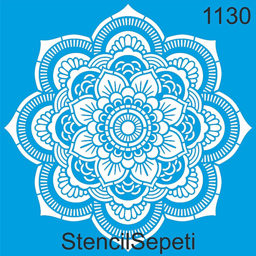 Mandala Deseni - Stencil Boyama Şablonu - 2