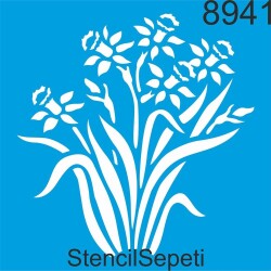 Çiçek Deseni - Stencil Şablon - StencilSepeti