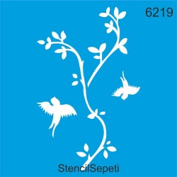 Çiçek Deseni - Stencil Şablon - StencilSepeti
