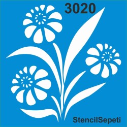 Çiçek Deseni - Stencil Şablon - StencilSepeti