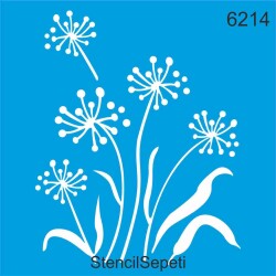 Çiçek Deseni - Stencil Şablon - StencilSepeti