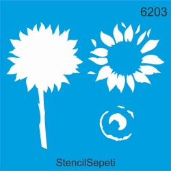 Çiçek Deseni - Stencil Şablon - StencilSepeti