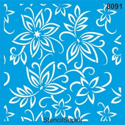 Çiçekli Desen - StencilSepeti