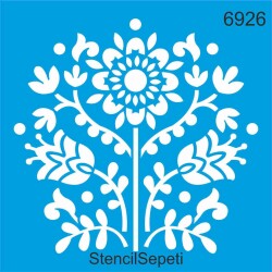 Çiçekli Desen - StencilSepeti