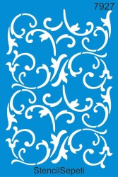 Çiçekli Duvar Deseni - Stencil Şablon - StencilSepeti