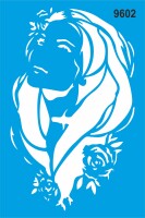Çiçekli Kadın - Stencil Sepeti - StencilSepeti