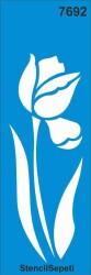 Çiçekli Kenar Deseni - Stencil Şablon - StencilSepeti