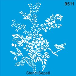 Daldaki Kuşlar - StencilSepeti