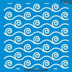 Dalgalı Desen - StencilSepeti