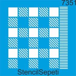 Damalı Desen - StencilSepeti