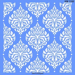 Damask Deseni - Stencil Boyama Şablonu - StencilSepeti