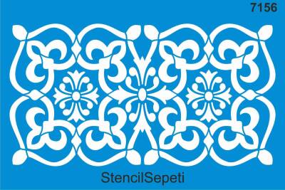 Damask Deseni - Stencil Boyama Şablonu - 1