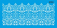 Damask Duvar Deseni - Stencil Boyama Şablonu - StencilSepeti