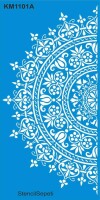 Damask Duvar Deseni - Stencil Boyama Şablonu - StencilSepeti
