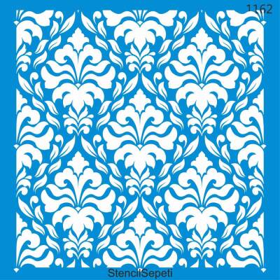 Damask Duvar Deseni - Stencil Şablon - 1