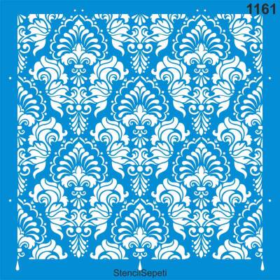 Damask Duvar Deseni - Stencil Şablon - 1