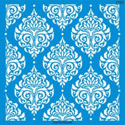 Damask Duvar Deseni - Stencil Şablonu - 1