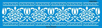 Damask Kenar Deseni - Stencil Boyama Şablonu - 1