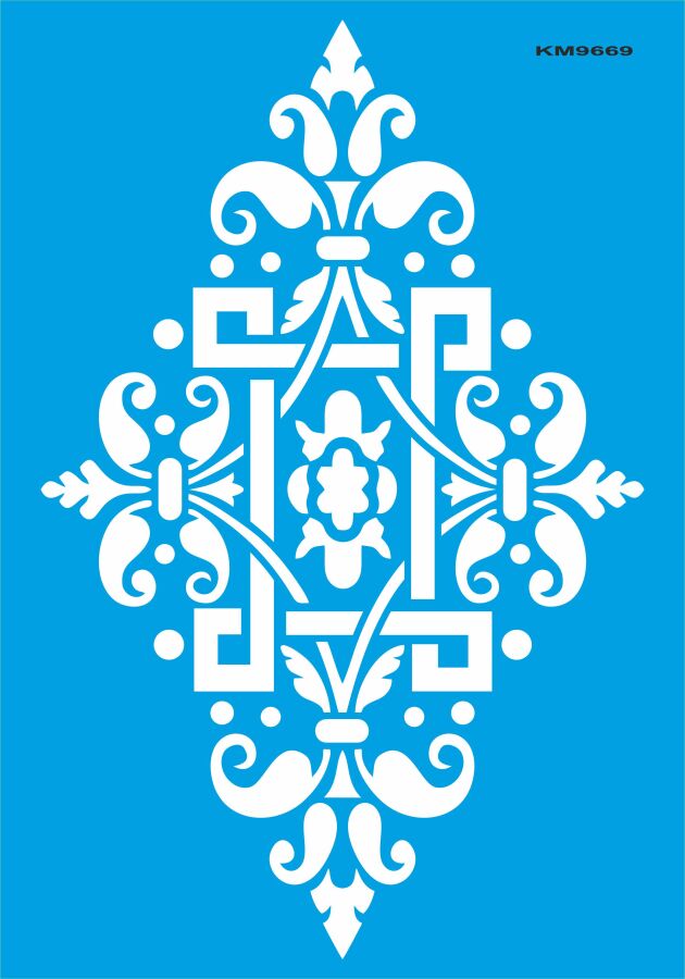 Damask - Stencil Boyama Şablonu - 1