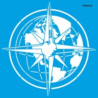 Dünya Ve Pusula Deseni - Stencil Boyama Şablonu - StencilSepeti