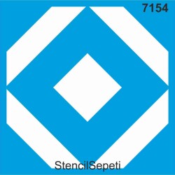 Fayans Deseni - Stencil Boyama Şablonu - StencilSepeti