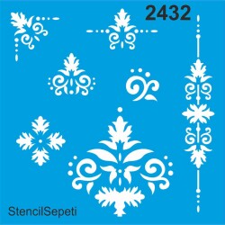 Fayans Deseni - Stencil Boyama Şablonu - StencilSepeti