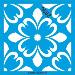 Fayans Deseni - Stencil - Boyama Şablonu - StencilSepeti