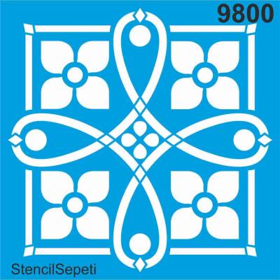 Fayans Deseni - Stencil - Boyama Şablonu - 1