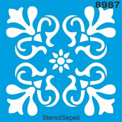 Fayans Deseni - Stencil - Boyama Şablonu - StencilSepeti