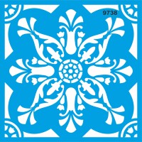 Fayans Deseni - Stencil Boyama Şablonu - StencilSepeti