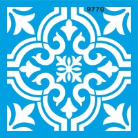 Fayans Deseni - Stencil Boyama Şablonu - StencilSepeti