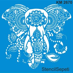Filli Mistik Duvar Deseni - Stencil Boyama Şablonu - StencilSepeti