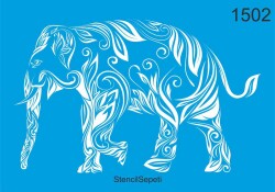 Filli Zen Deseni - Stencil Boyama Şablonu - StencilSepeti
