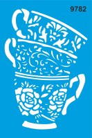 Fincanlar - Stencil Boyama Şablonu - StencilSepeti